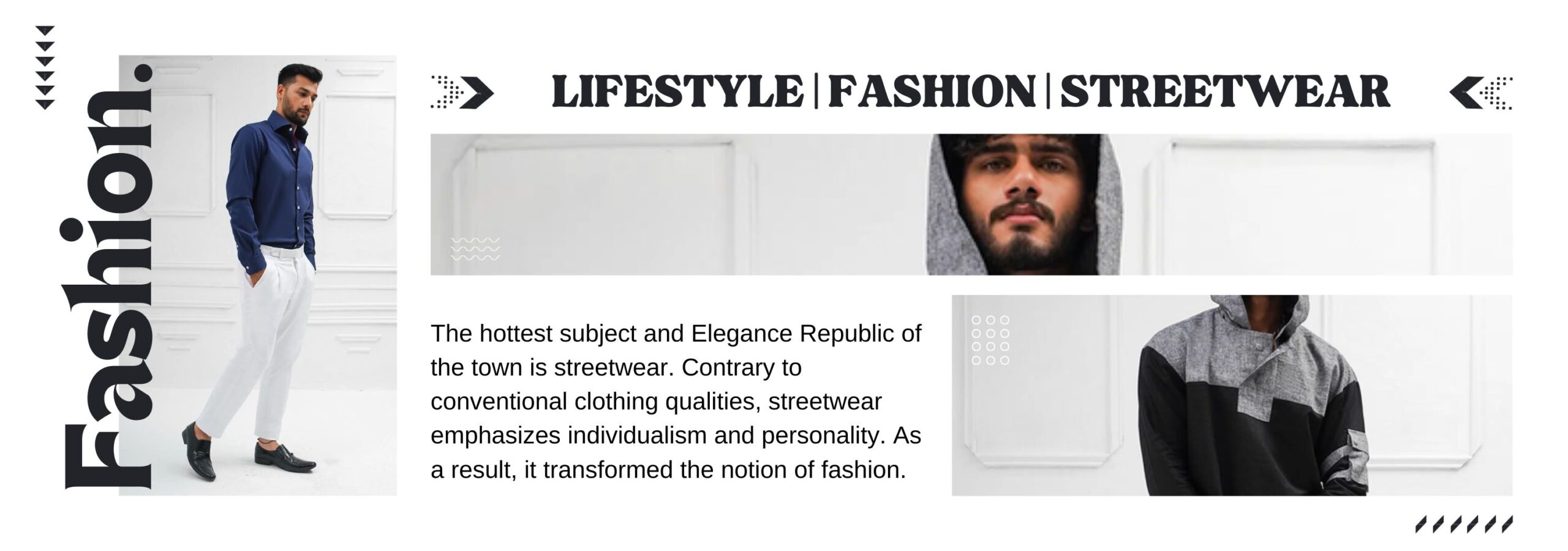 White Modern Fashion Newspaper Tumblr Banner